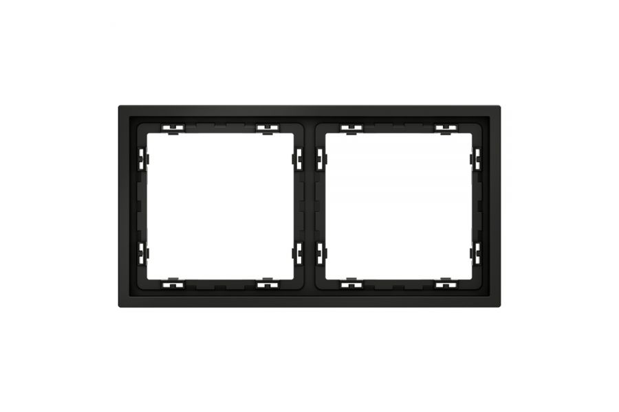 Рамка на 2 поста Voltum S70 VLS100208 (черный матовый)