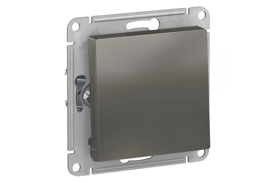 Выключатель 1-клавишный сх.1, 10АХ Systeme Electric AtlasDesign Сталь ATN000911