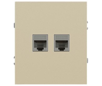 Розетка Эра Arktik 16-3108-04 информационная двойная 2XRJ45 шампань Б0070487