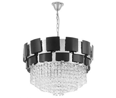 Подвесная люстра Lumina Deco LDP 7045-600 BK+CHR
