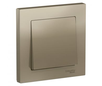 Выключатель 1-клавишный сх.1, 10АХ Systeme Electric AtlasDesign Шампань ATN000512