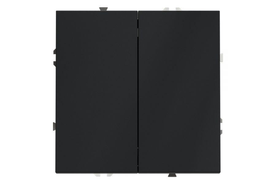 Выключатель двухклавишный Voltum S70 VLS020107 (графит)