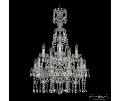 Подвесная люстра Bohemia Ivele Crystal 1413/10+5/200/XL-90/2d Ni