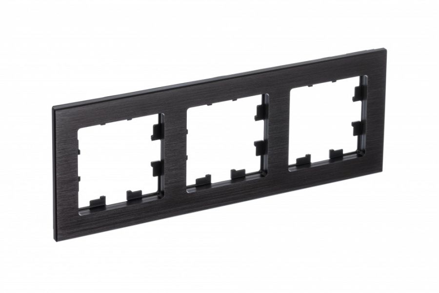 Рамка 3-ая Systeme Electric AtlasDesign Nature Металл оникс ATN312303