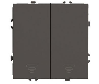 Выключатель 2-клавишный самовозвратный (механизм) Stekker Эмили RSW10-5113-09 антрацит soft touch 50367