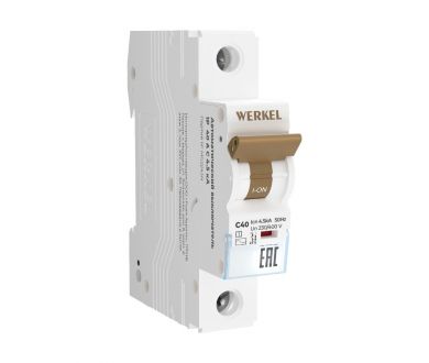 Автоматический выключатель 1P 40 A C 4,5 кА Werkel W901P404 4690389192692 a062491