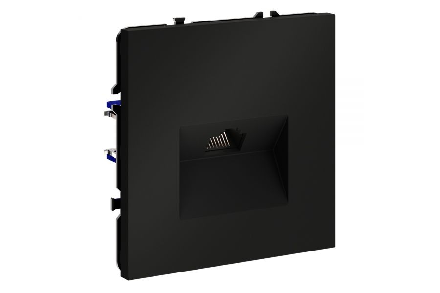 Розетка компьютерная Voltum S70 VLS060108 (черный матовый)