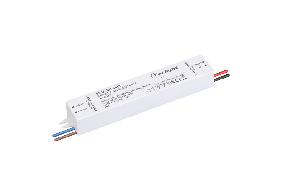 Блок питания Arlight ARPV-SP-48100-SLIM-PFC (48V, 2A, 96W) (IP65 Пластик) 065817