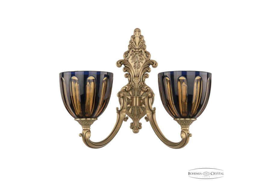 Бра Bohemia Ivele Crystal Verona 7209B14/2/175 FP P1 U Amber-Blue/H-1H