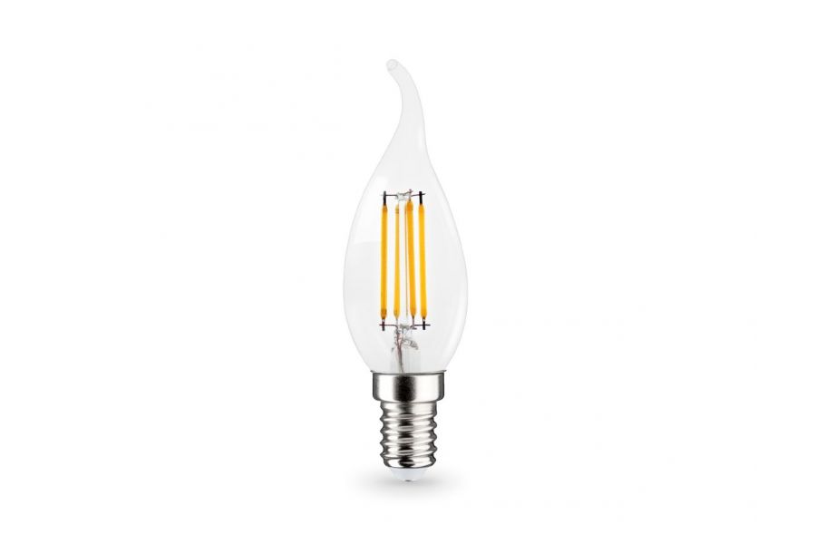 Филаментная светодиодная лампа Ambrella Light Bulbing E14 11W 4000K свеча на ветру 351124