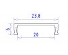 Алюминиевый накладной профиль Ambrella Light Alum Profile GP1800AL