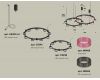 Комплект подвесного светильника Ambrella Light Techno Ring XR92091310 (A9209x2, C9242, C9238, N8486, N8484)