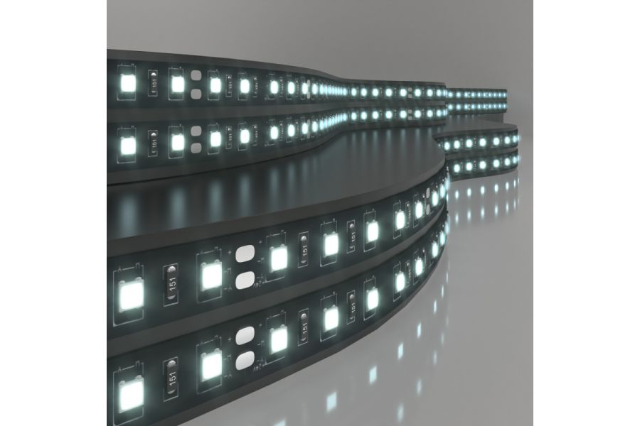 Светодиодная лента Elektrostandard 24V 14,4W 60Led 5050 IP20 холодный белый, Black, 5м 4690389172205