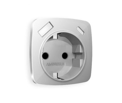 Лицевая панель для розетки с/з со шторками 2USB A+C Ambrella Volt Omega OP4100
