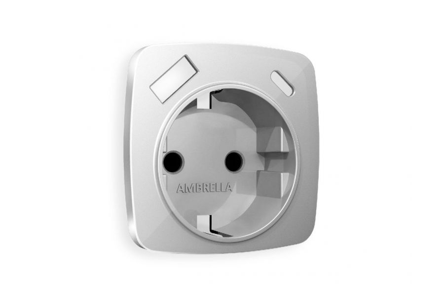 Лицевая панель для розетки с/з со шторками 2USB A+C Ambrella Volt Omega OP4100