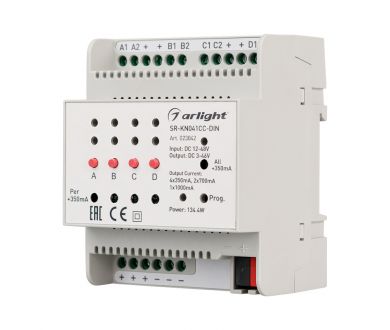 Контроллер тока Arlight SR-KN041CC-Din (12-48V, 4x350/700mA) 023042