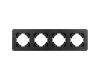 Рамка на 4 поста алюминиевая Arlight FRM-AKIRY-AL-4-BK 049732