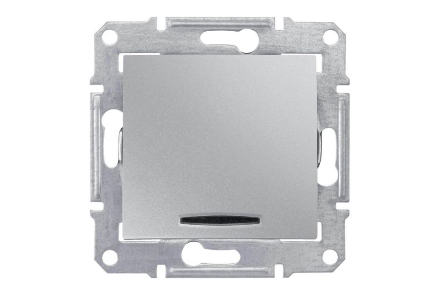 Переключатель одноклавишный с синей подсветкой Schneider Electric Sedna 16A 250V SDN1500260