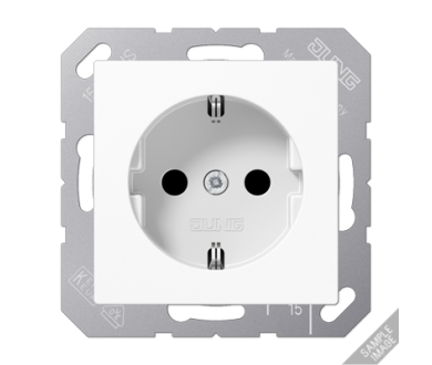 Купить Розетка штепсельная Schuko Jung CD1520EDVPLGR Розетка штепсельная Schuko Jung CD1520EDVPLGR