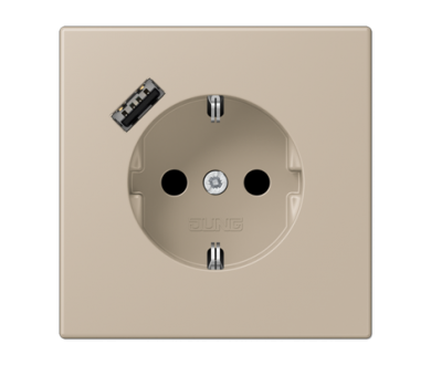 Купить Розетка 2K+З USB Typ A Jung LC1520-18A243 Розетка 2K+З USB Typ A Jung LC1520-18A243