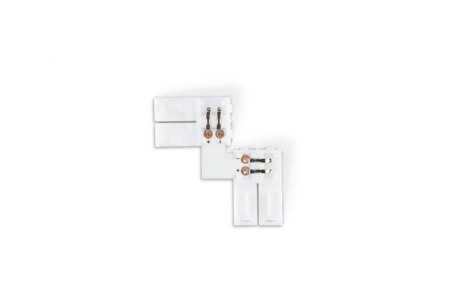 Соединитель угловой L для светодиодной ленты 2835 12/24V (2 конт.) GS6501 (10шт) Ambrella Light Illumination GS6501