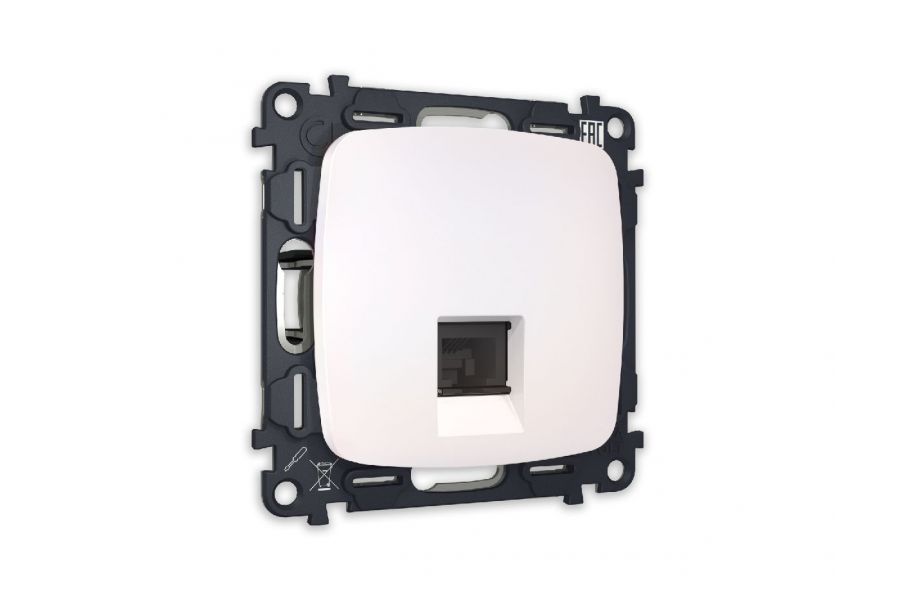 Комплект механизма компьютерной розетки RJ-45(8P8C) CAT6 со шторкой Ambrella Volt Omega MO212010