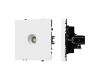 Механизм телевизионной розетки Arlight SCT-NOBE-MTV1-SFPL-WH (Белый кварц) 054292
