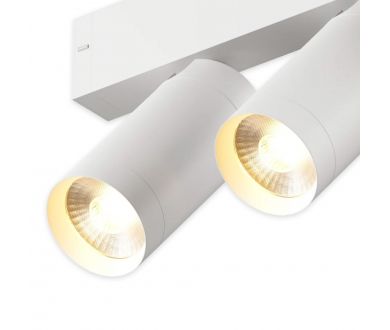 Трековый однофазный светильник AM Group Plain Opal AM590 2X10W 3000K WH
