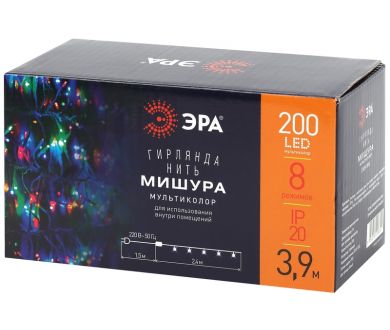 Гирлянда мишура 220V мультиколор ЭРА ENIN - WM Б0047972