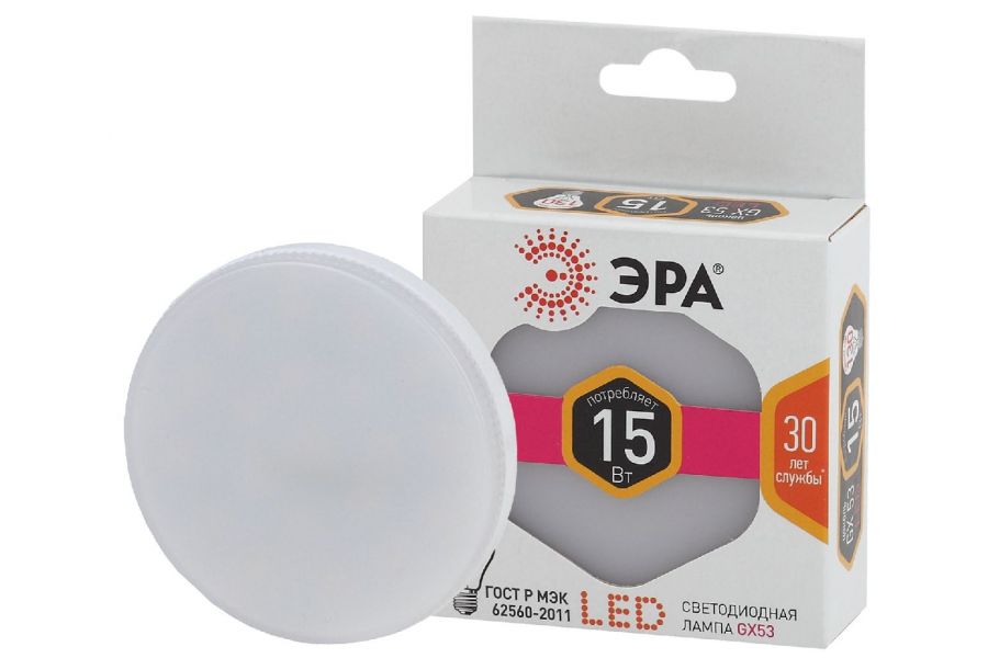 Лампа светодиодная Эра GX53 15W 2700K LED GX-15W-827-GX53 Б0036551