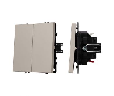 Механизм выключателя двухклавишный проходной Arlight SWT-NOBE-MKP2-SFPL-CA (230V, 10A) 059422