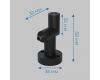 L-соединитель (IN-OUT) IMEX Thin & Smart IL.0060.4003-BK
