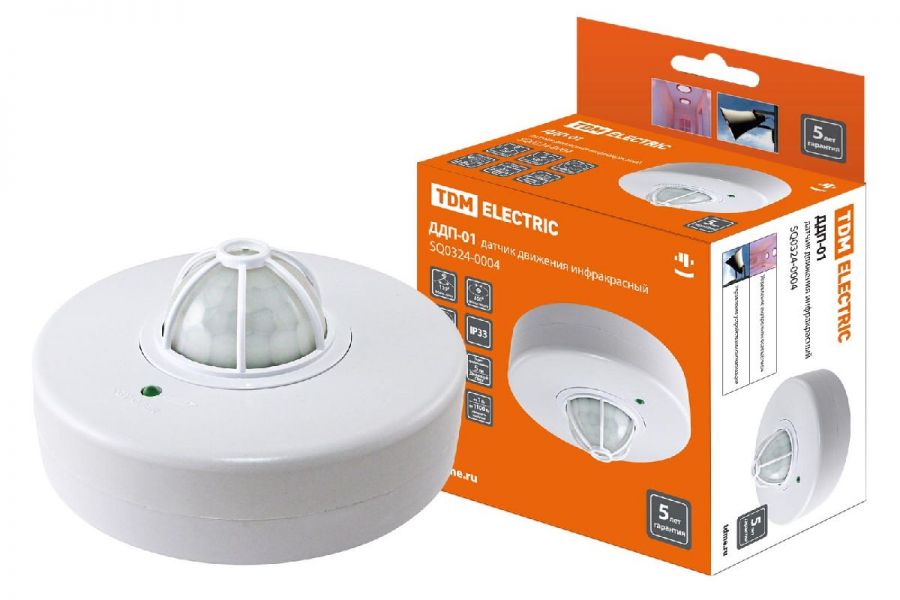 Датчик движения инфракрасный TDM Electric ДДП-01 SQ0324-0004