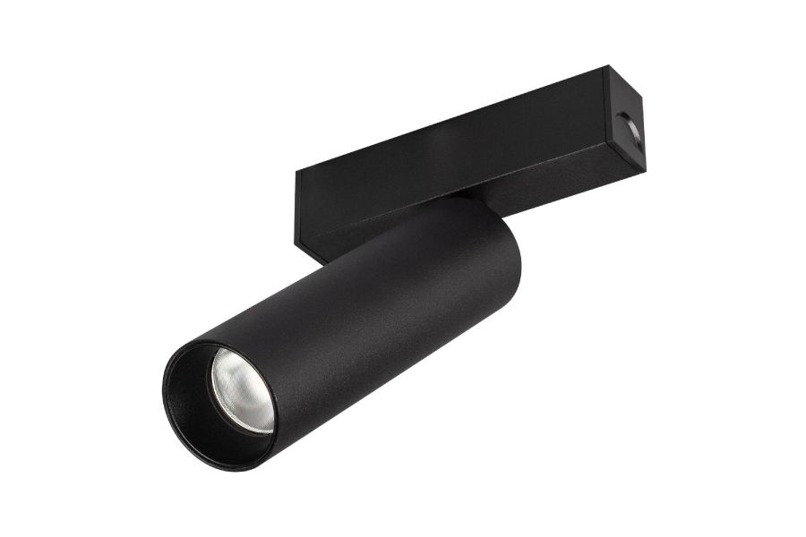 Трековый магнитный светильник Arlight MAG-SPOT-25-R120-12W Warm3000 (BK, 30 deg, 24V, DALI) 046321