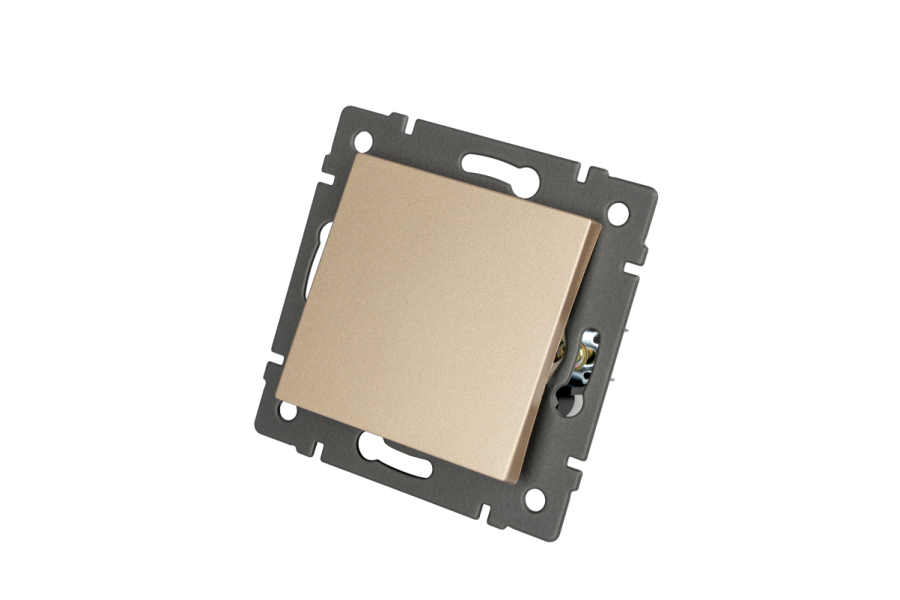 Механизм выключателя одноклавишный перекрёстный Arlight SWT-MKX1-PL-GD-V (250V, 10A) 049878