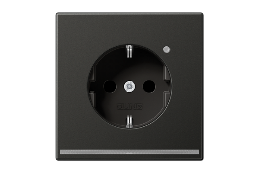 Розетка Schuko с LED подсветкой Jung AL1520-OANLNW