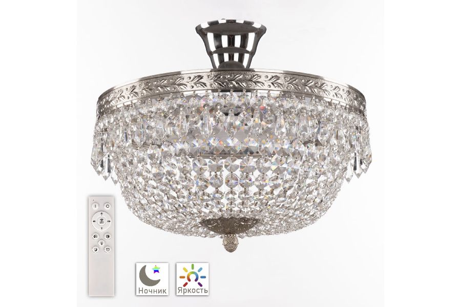 Потолочный светильник Bohemia Ivele Crystal 19011/35IV/LED-DIM Ni