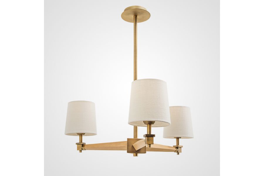 Люстра на штанге ImperiumLoft Stavra Jorgenson White/Dark Wood 203579-26
