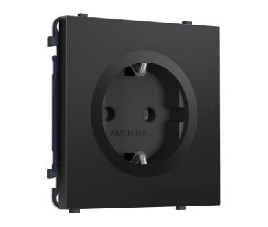Комплект механизма электрической розетки SIGMA Черный матовый 50Hz 2P+E с/з 16A-250V QUANT PRO Ambrella Volt MS806010 (SP8060, PR141)
