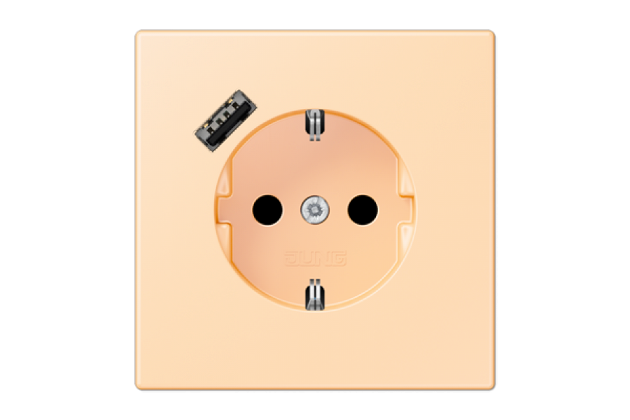 Розетка 2K+З USB Typ A Jung LC1520-18A223