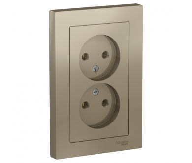 Розетка б/з двойная Systeme Electric AtlasDesign ATN000520