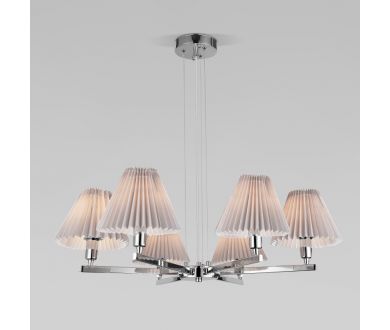 Подвесная люстра Eurosvet Peony 60136/6 хром/серый