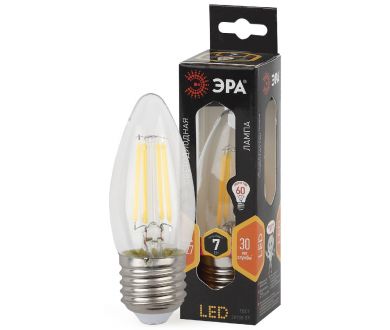 Лампа светодиодная Эра E27 7W 2700K F-LED B35-7W-827-E27 Б0027950