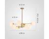 Люстра на штанге ImperiumLoft Roundi Brass 305756-23