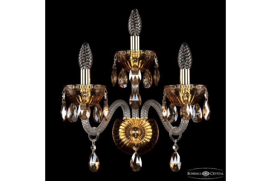 Бра Bohemia Ivele Crystal 5417B/2+1/165 G Amber/M-1G K721