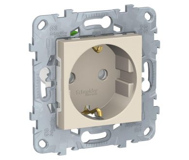 Розетка Schneider Electric Unica New с/з со шторками 16A 250V NU505744