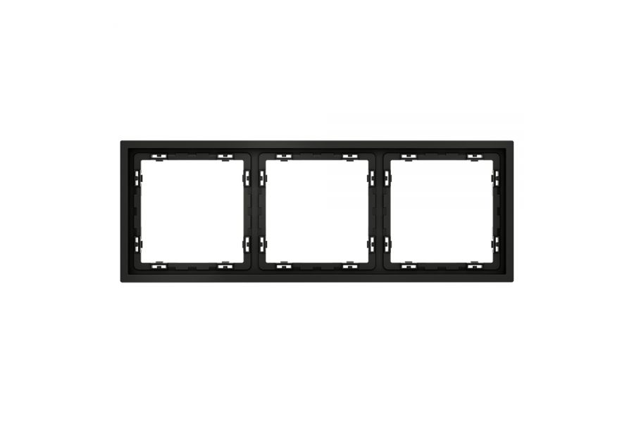 Рамка на 3 поста Voltum S70 VLS100308 (черный матовый)