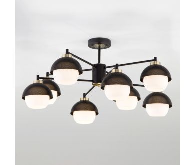 Люстра на штанге Eurosvet 70106/8 черный Smart a044935