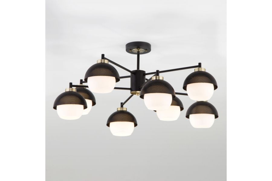 Люстра на штанге Eurosvet 70106/8 черный Smart a044935