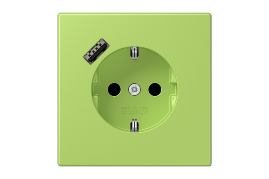 Розетка 2K+З USB Typ A Jung LC1520-18A221